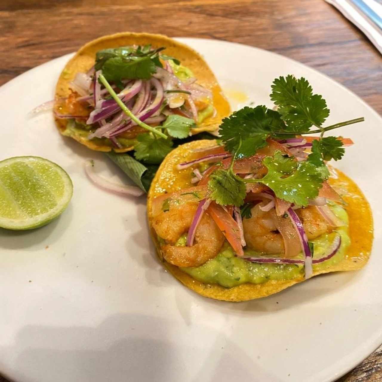 Tostadas de camarón