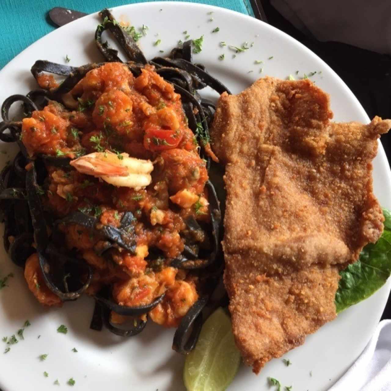 Milanesa - pasta tinta calamar