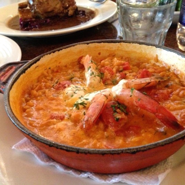 Arroz caldoso de langostinos