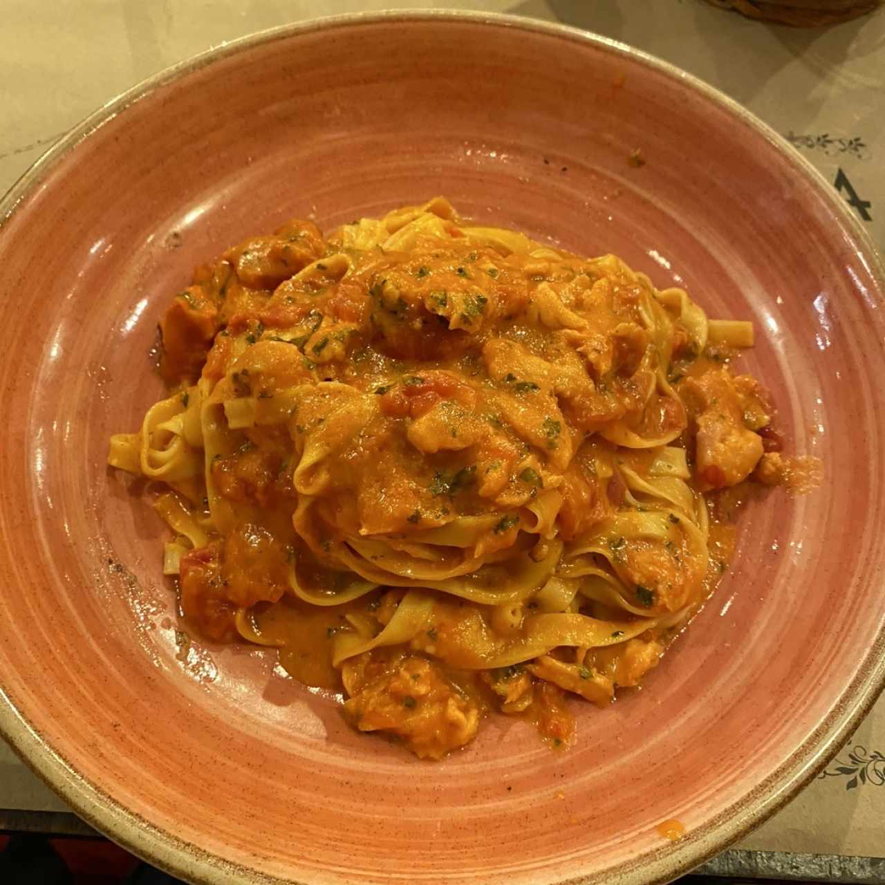 Tagliatelle de salmon y vodka