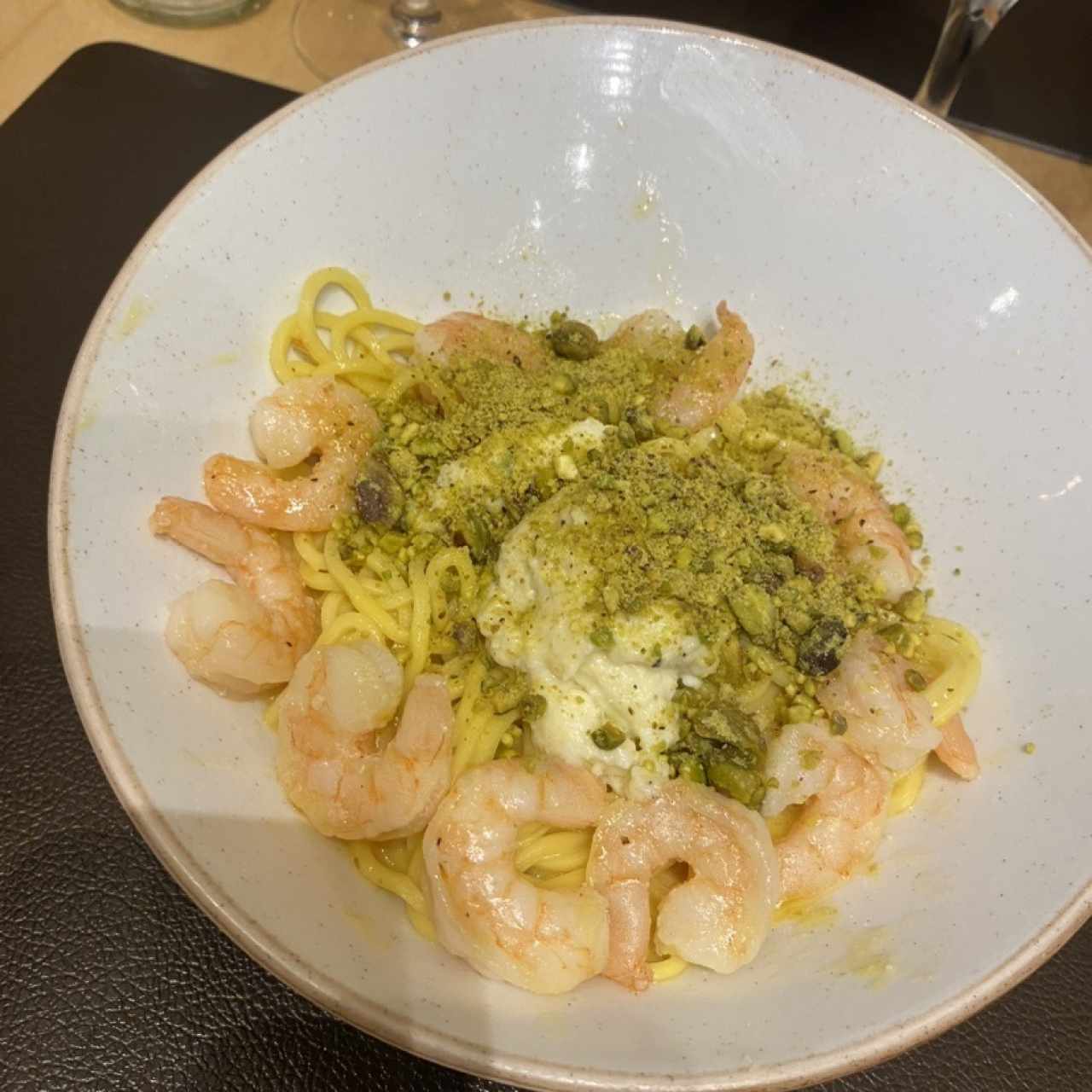 Spaguetti camarones 