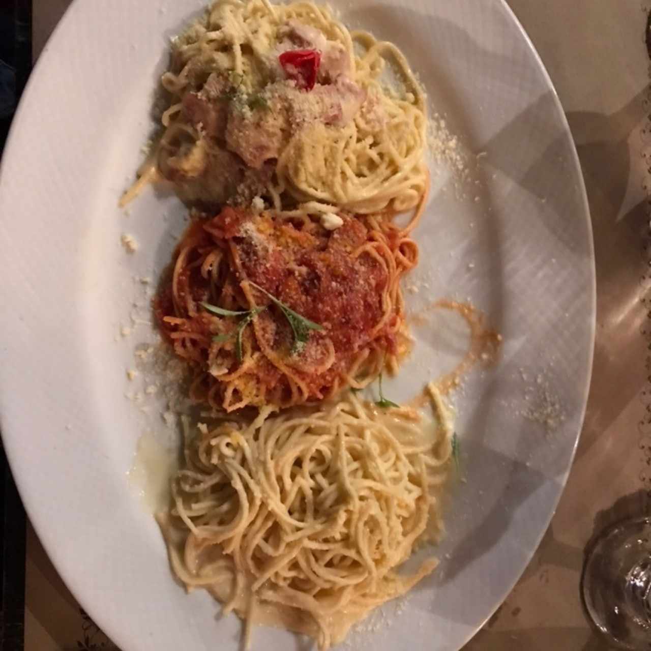 Tris di pasta 