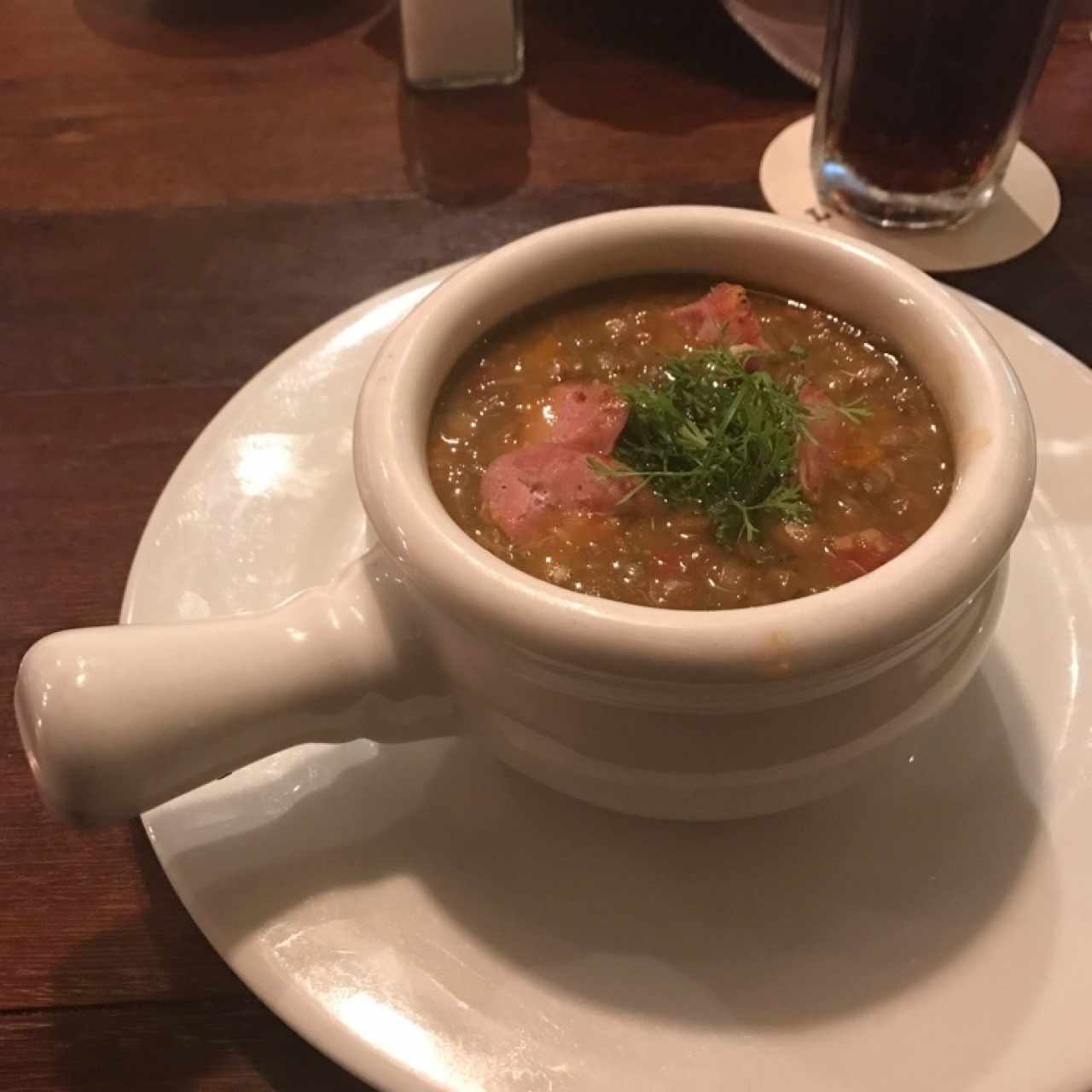 sopa de lentejas con chorizo de santa rosa 