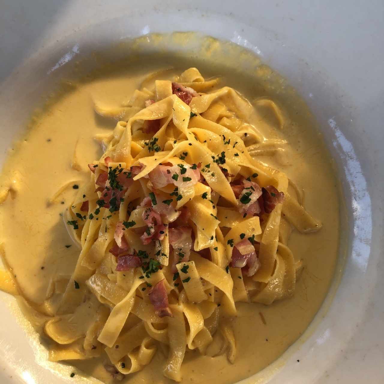 fetuchini carbonara