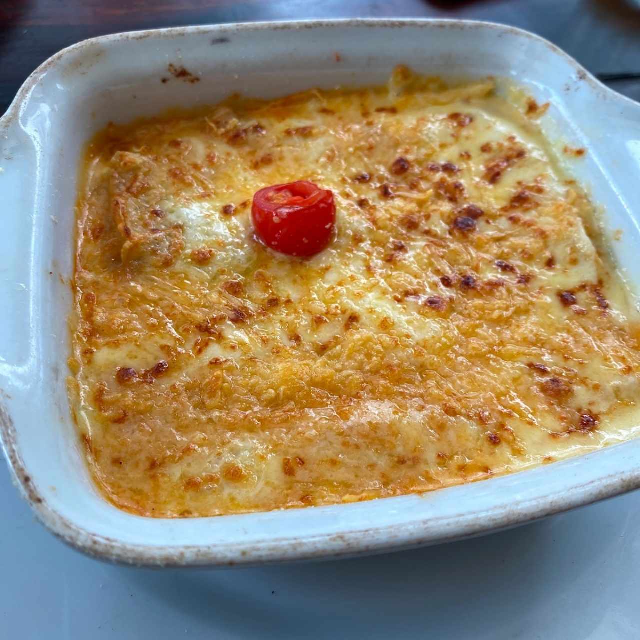 Lasagna a la leña