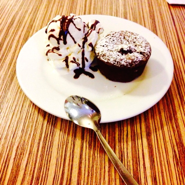 Volcán de chocolate