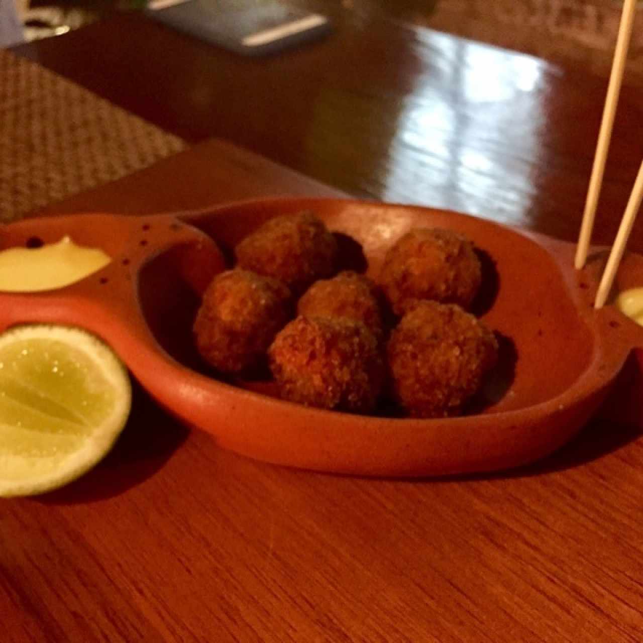 buñuelos de mariscos