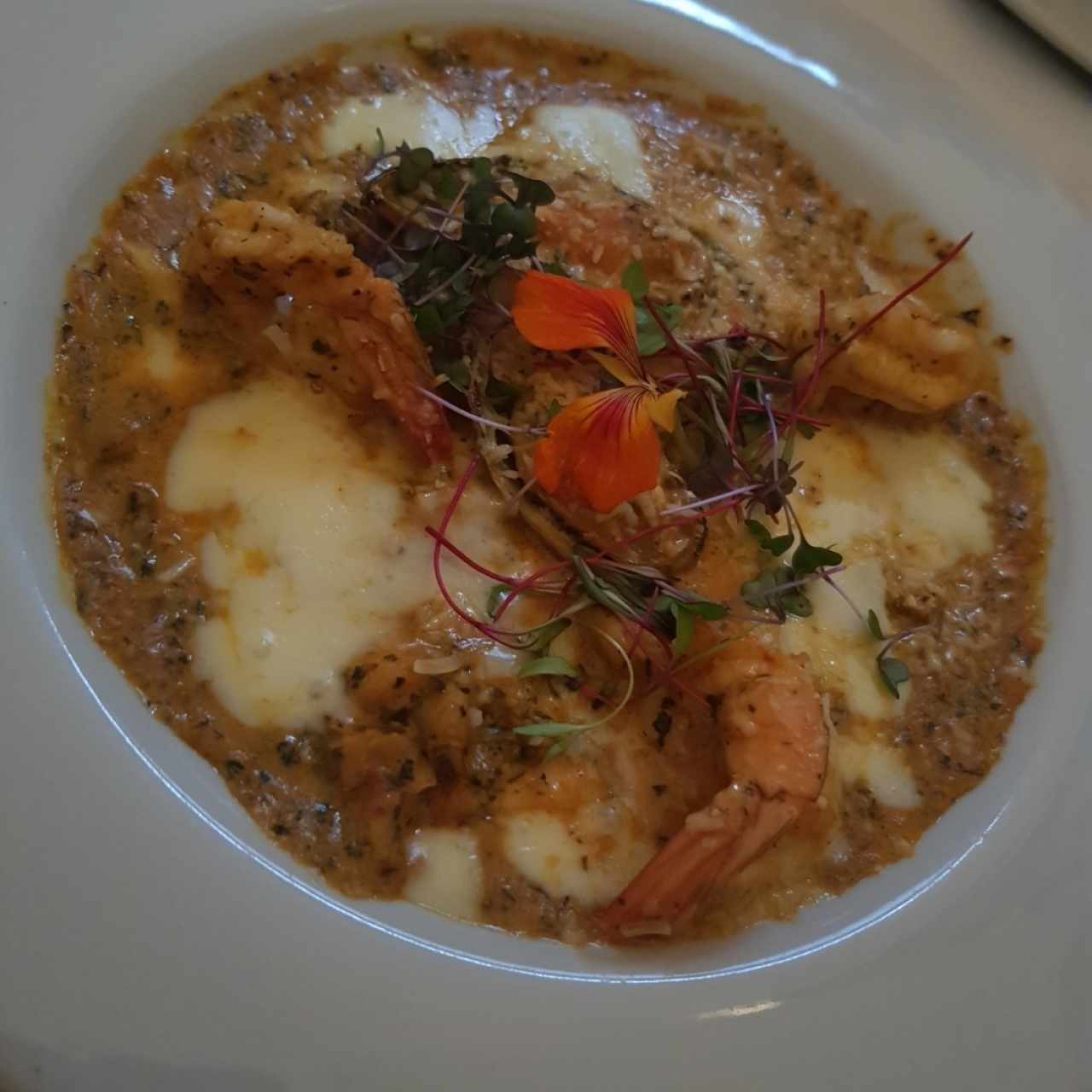 mariscos gratinados