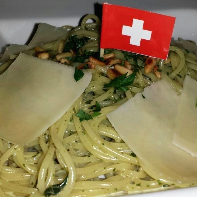Al pesto.