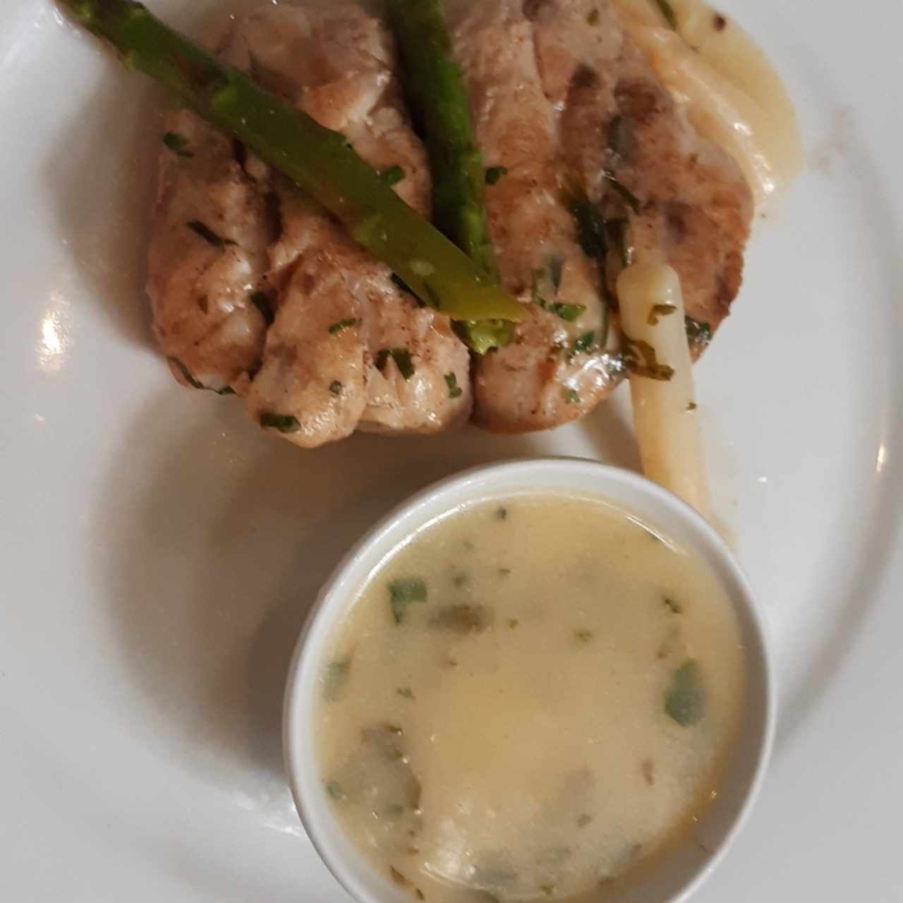Pescado con vegetales 