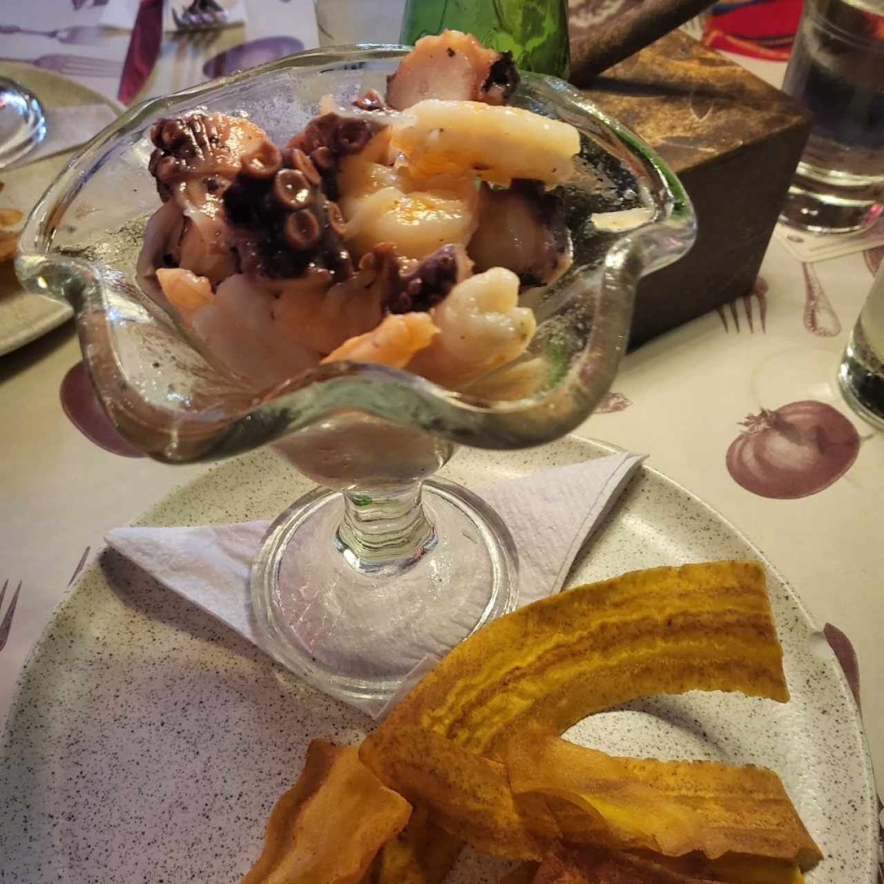 ceviche de pulpo y camarones