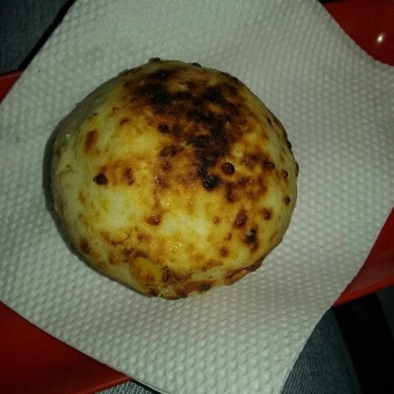 arepa rellena de pollo y champignon