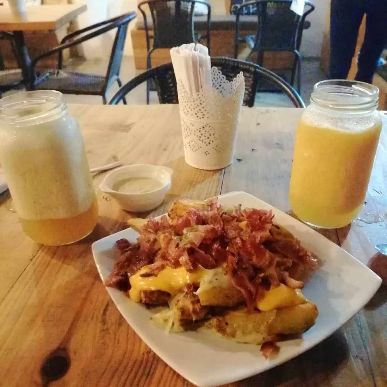 papas gratinadas con tocino