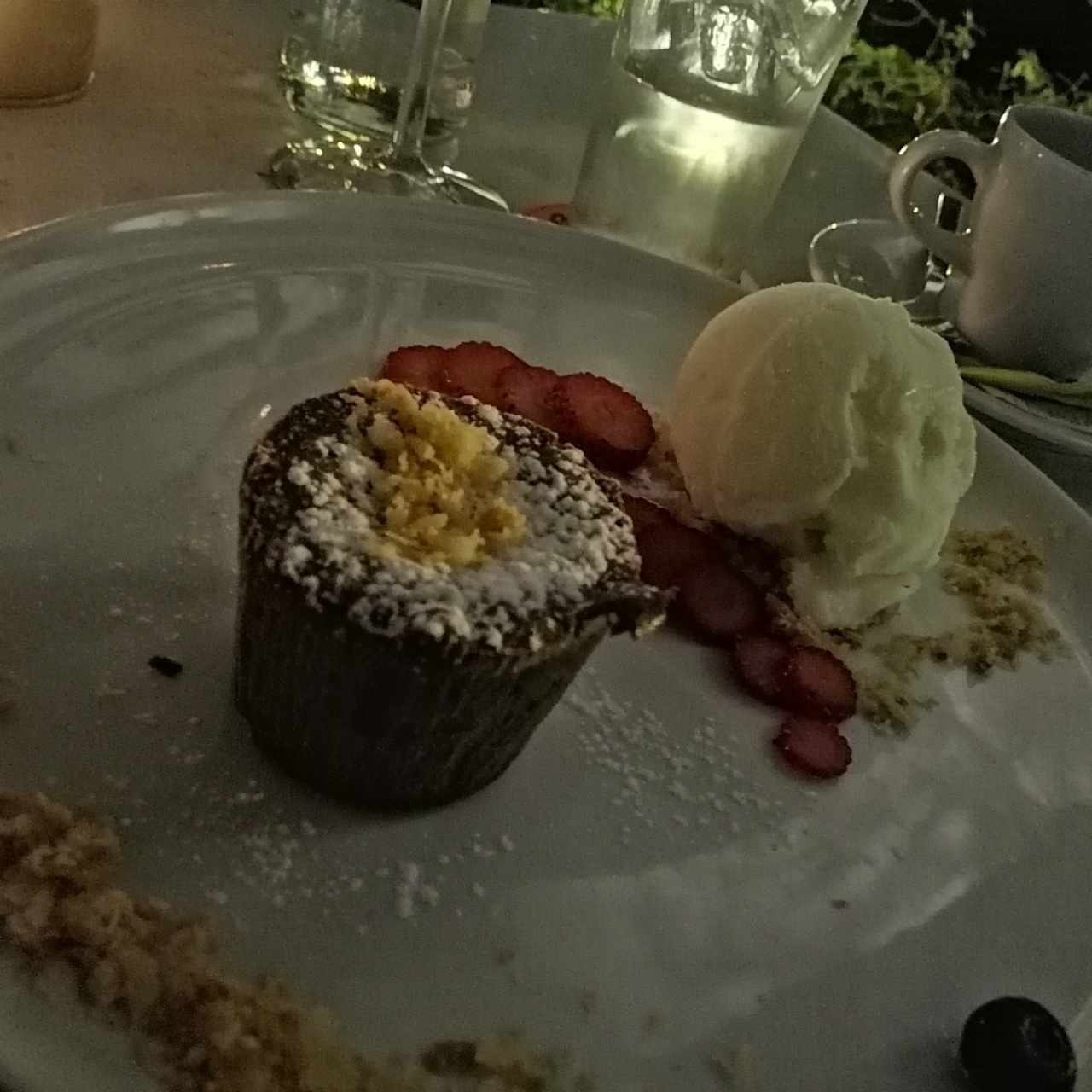 Volcán de chocolate