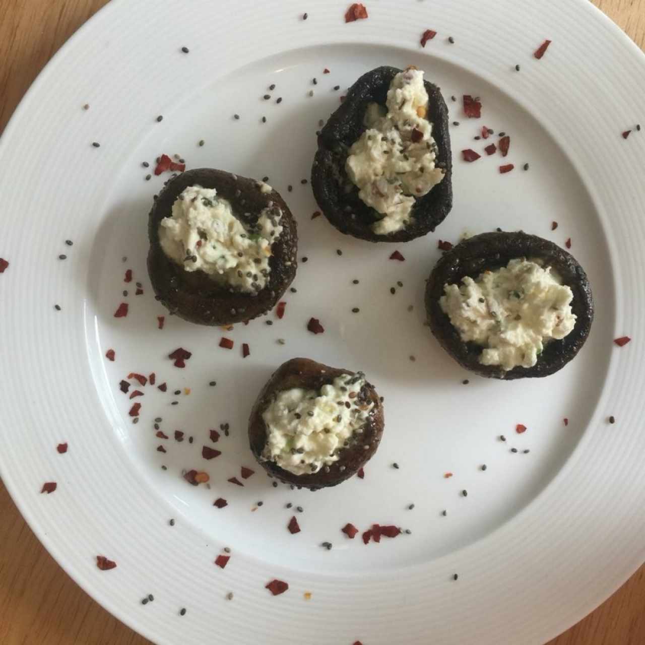 Criminis con queso ricotta