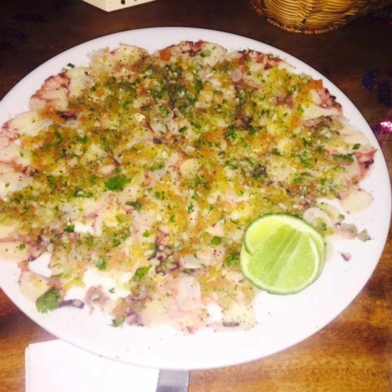 Carpaccio de pulpo