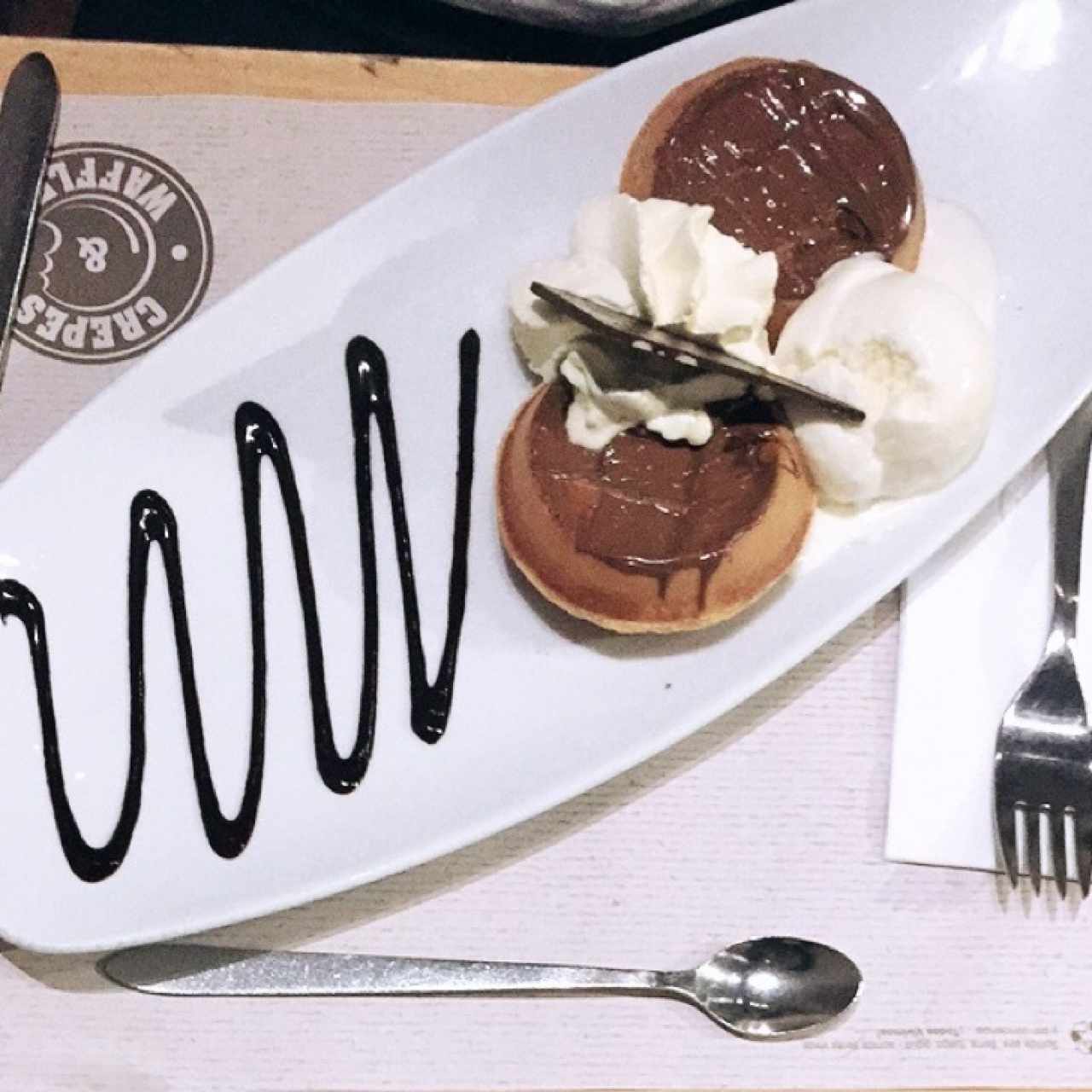 mini waffles de arequipe