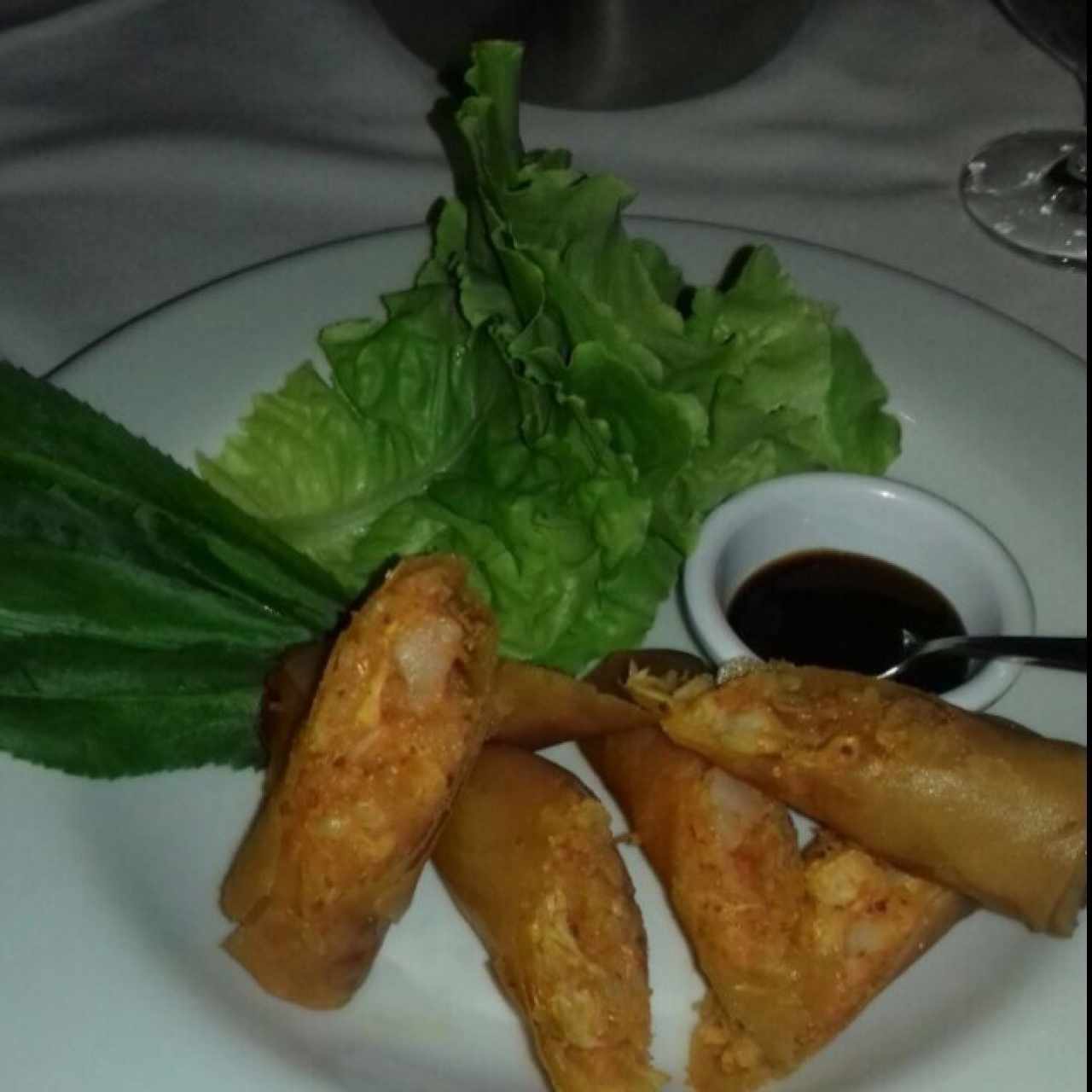 Rollitos de jaiba y camarón 