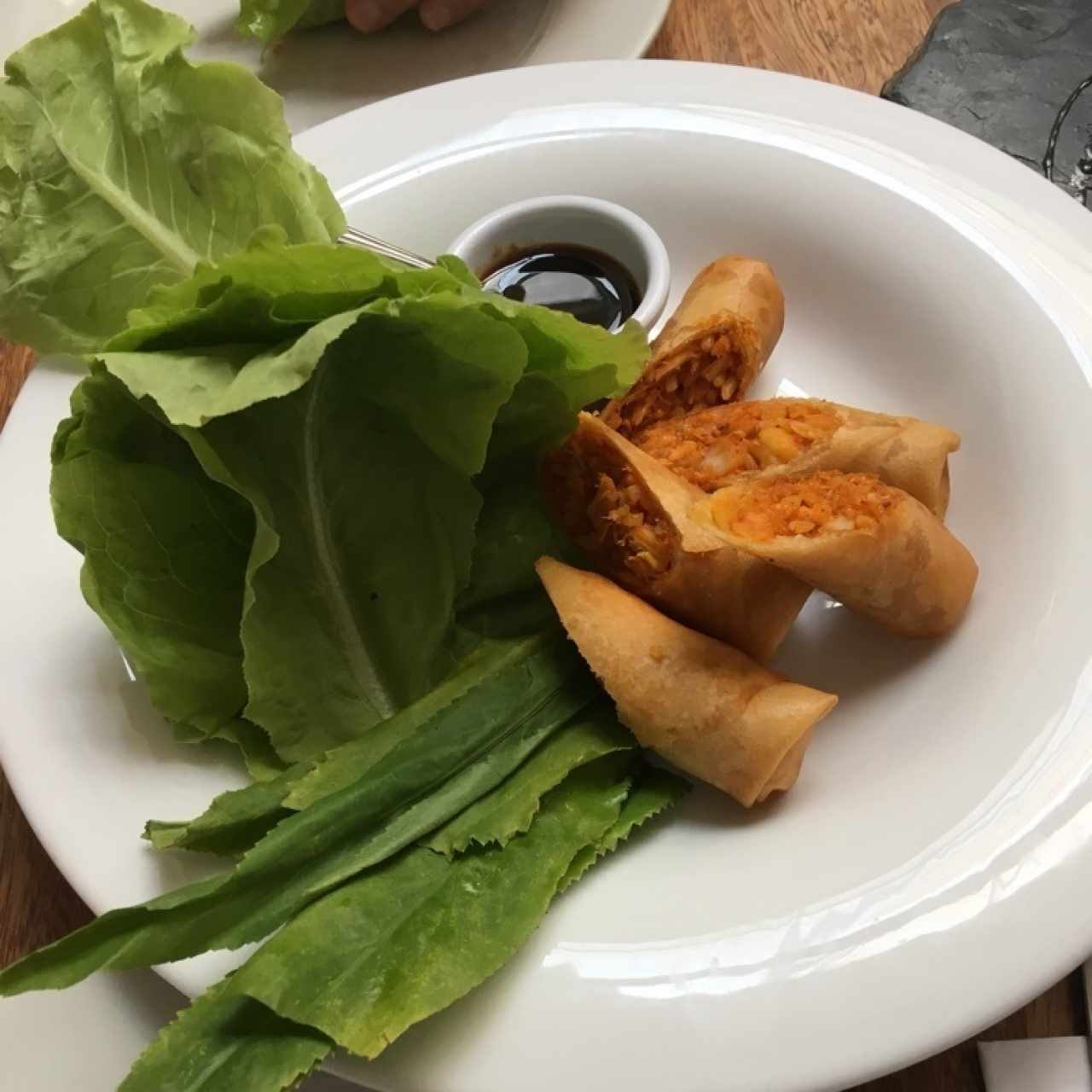 Rollos de mariscos. 
