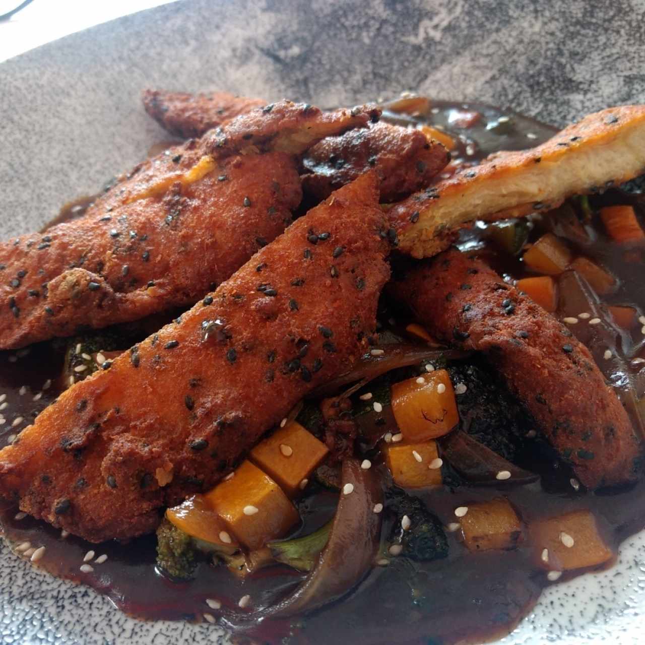 Pollo Crispi estilo oriental
