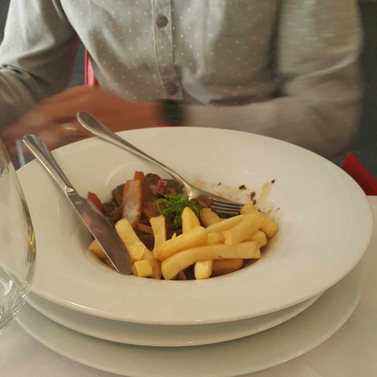 lomo y papa a la francesa