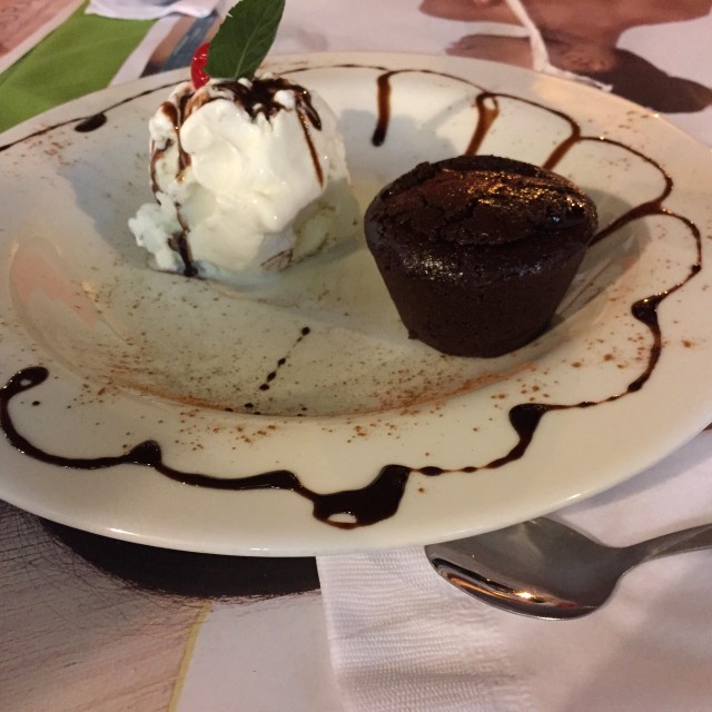 Volcan de chocolate