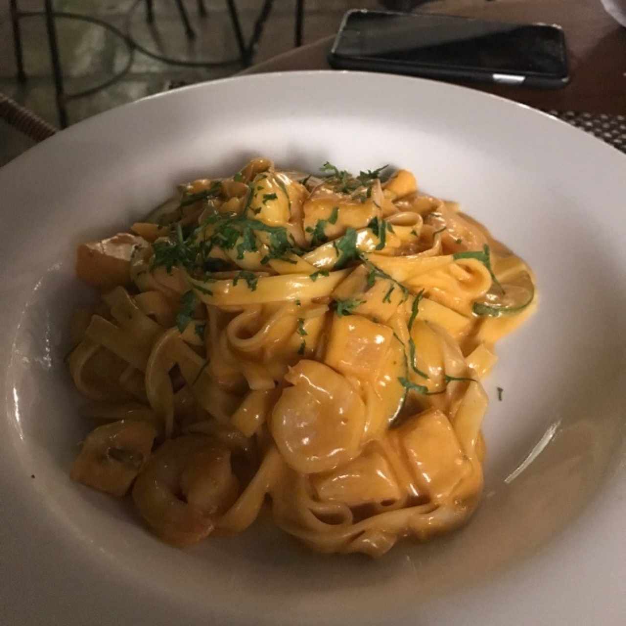 tagliatelli gamberi salmoni