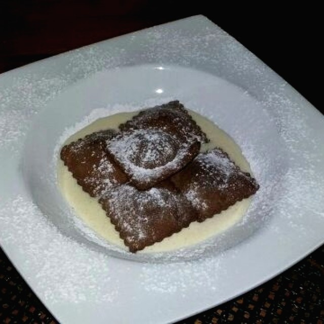 Raviolis rellenos de chocolate