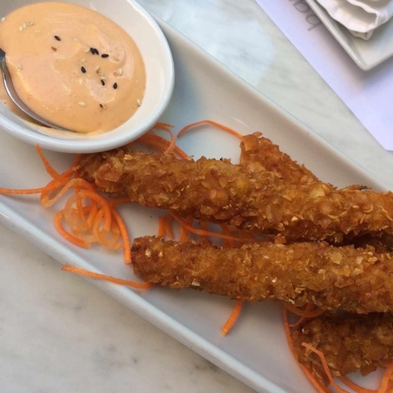 Langostinos crunch