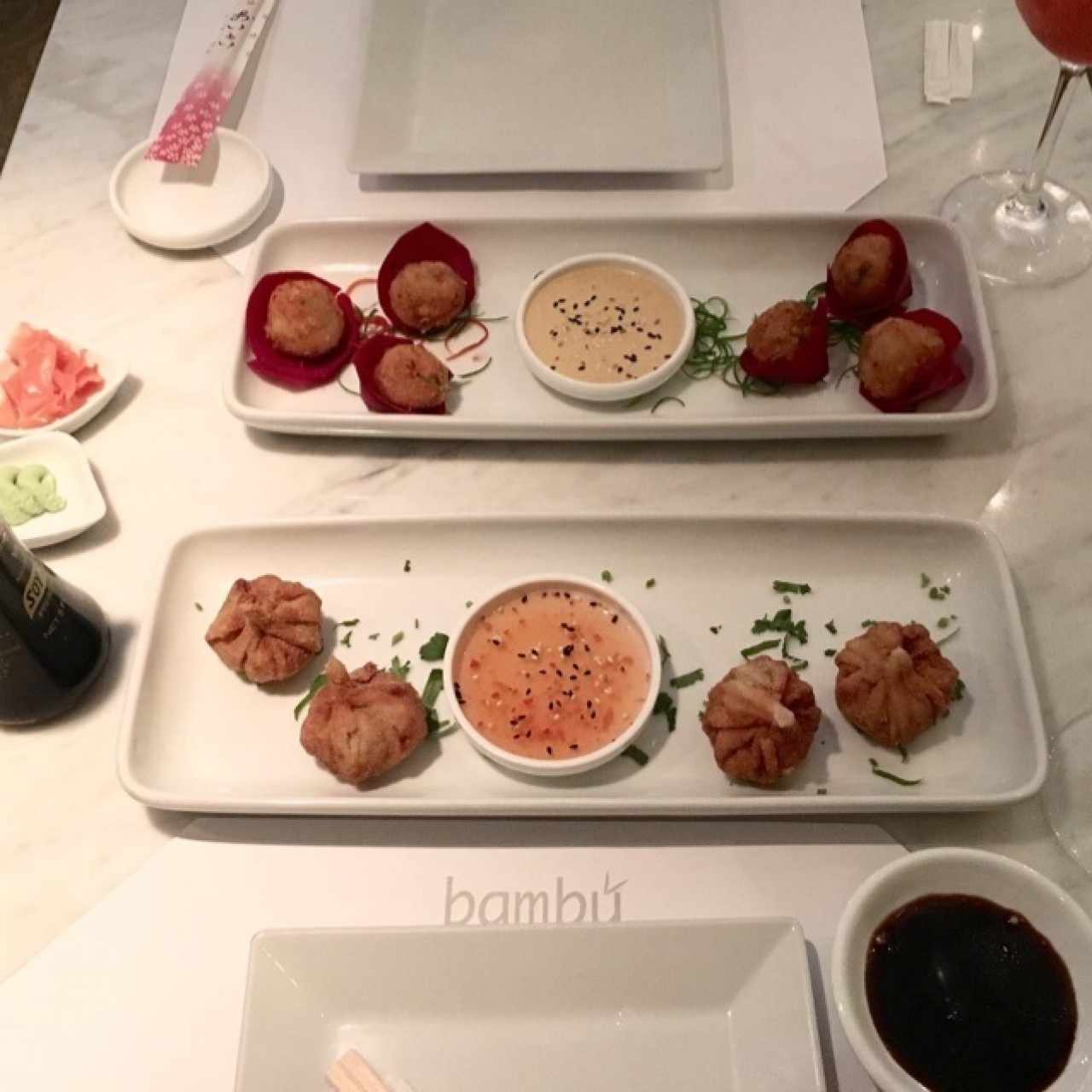 Mini causa & Bolsitas de kani