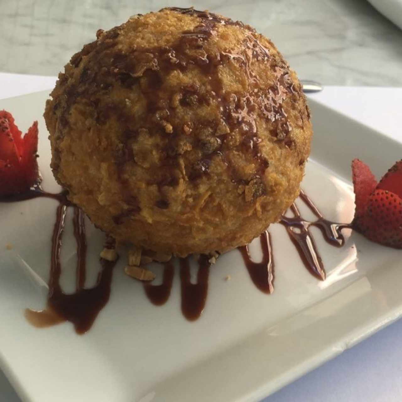 Helado frito