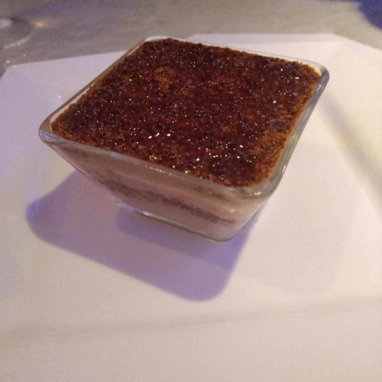 Praline de postre, muy bueno, pero bastante dulce 