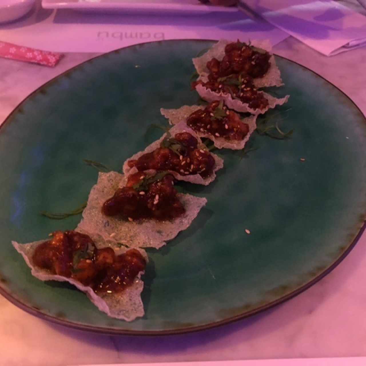 Entrada - Ebi de camarones con jengibre... divino!!!! 