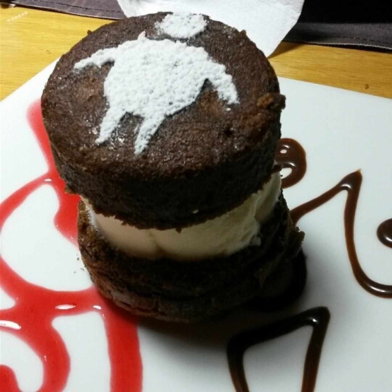 hamburguesa de brownie