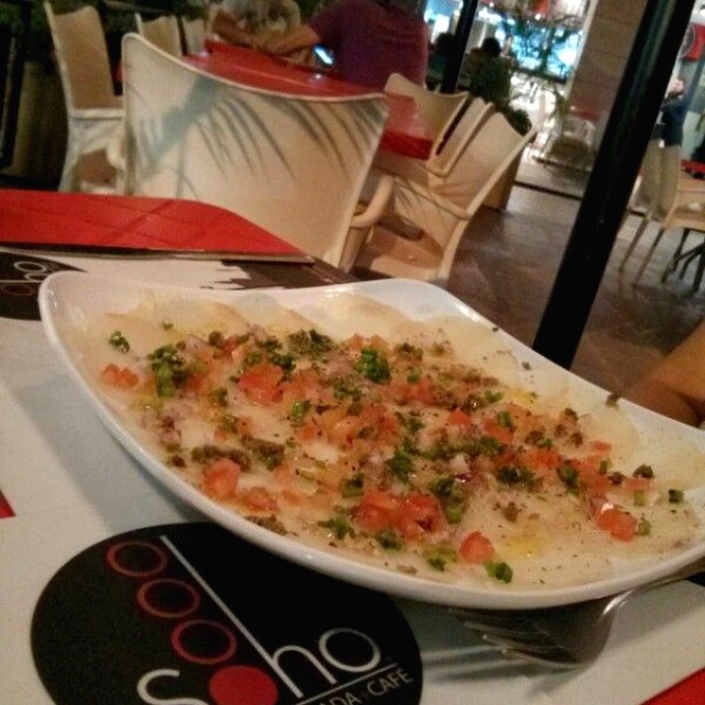 Carpaccio de Pargo en Soho Pizzas Altamira