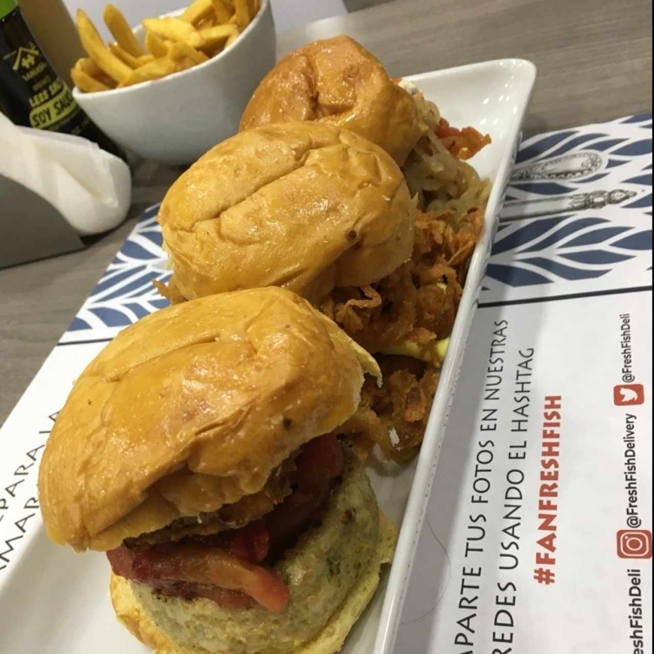 Trio de hamburguesas