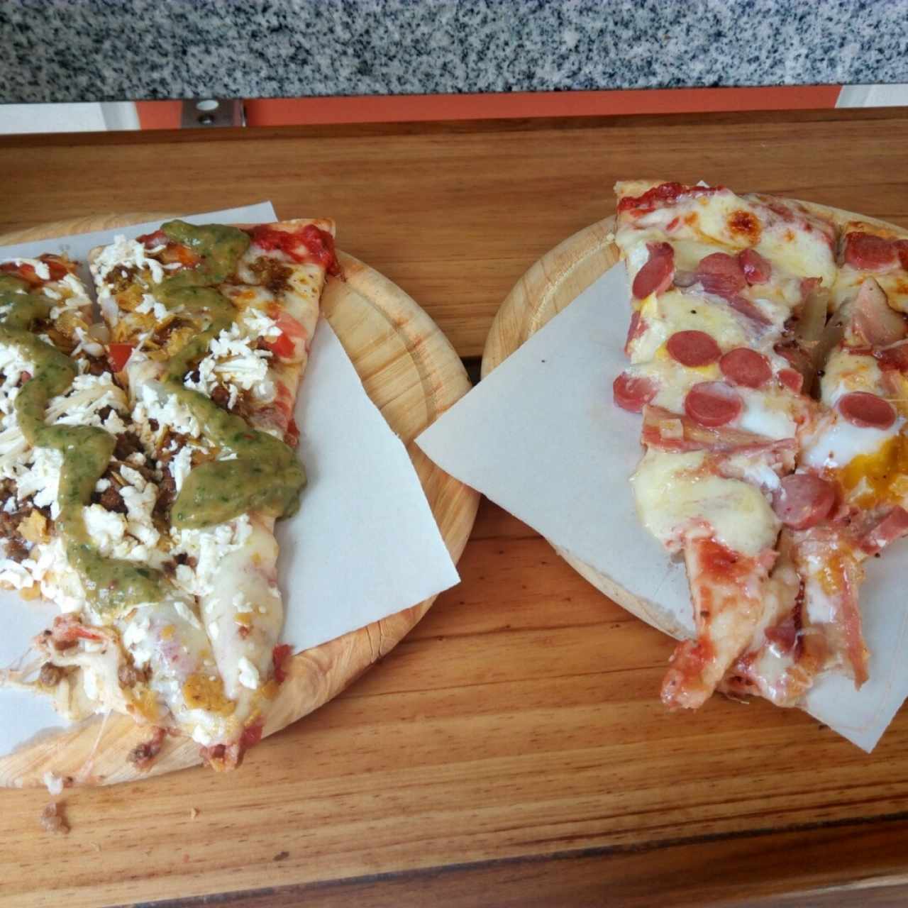 Taco y americano. 