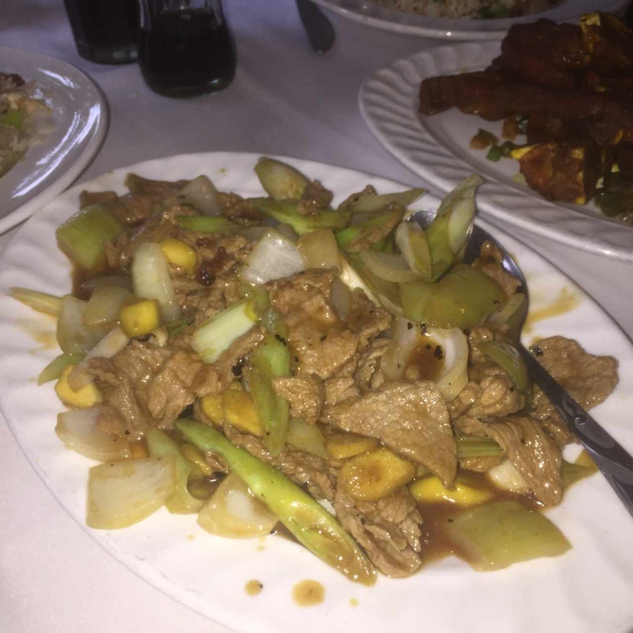 Carne al jengibre
