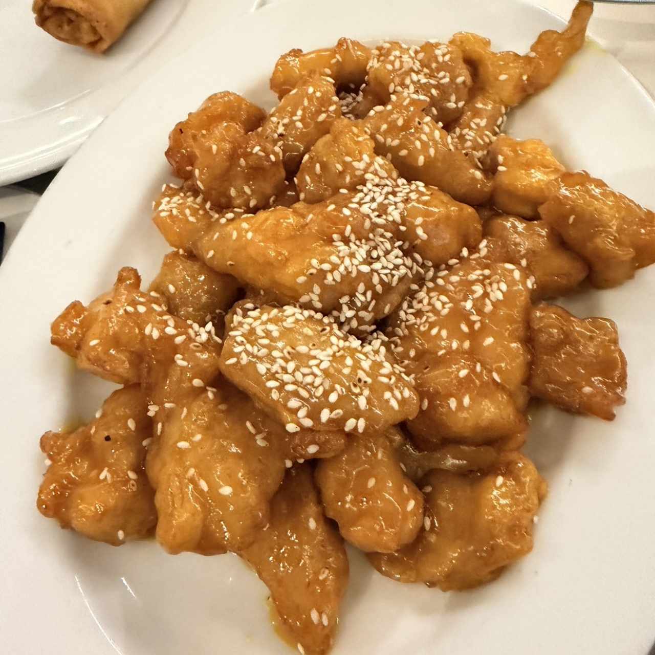 Pollo miel y ajonjolí