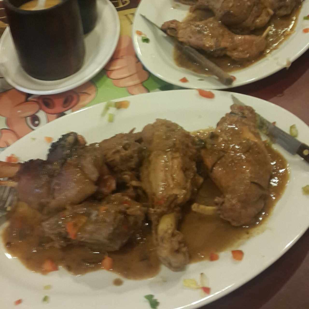 Super especial del chef: baquiro, lechón, conejo, pavo y cordero 
