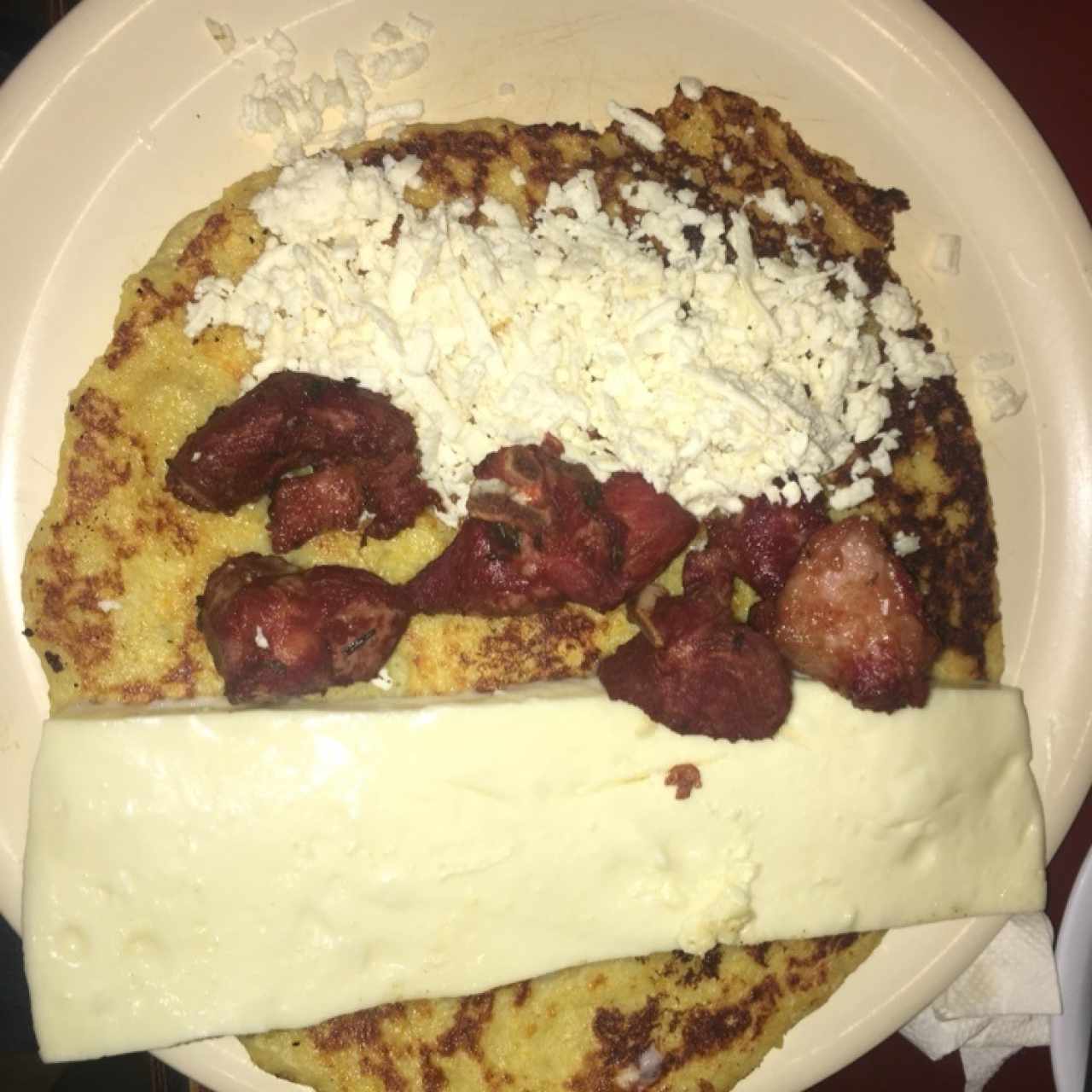 Cachapa de la casa.