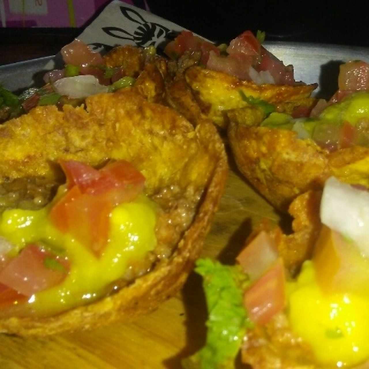 Canastas de carne picante