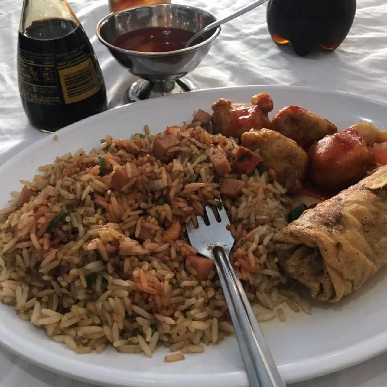 Arroz frito, Pollo Agridulce y Lumpia - Combo Nro 35