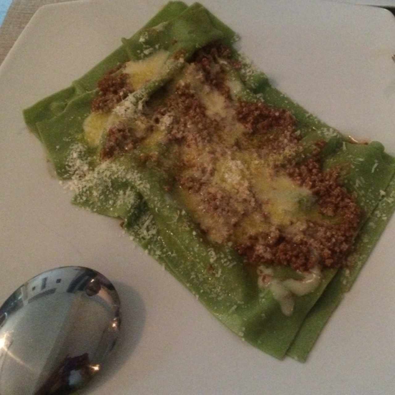 Lasagna verde de la casa 