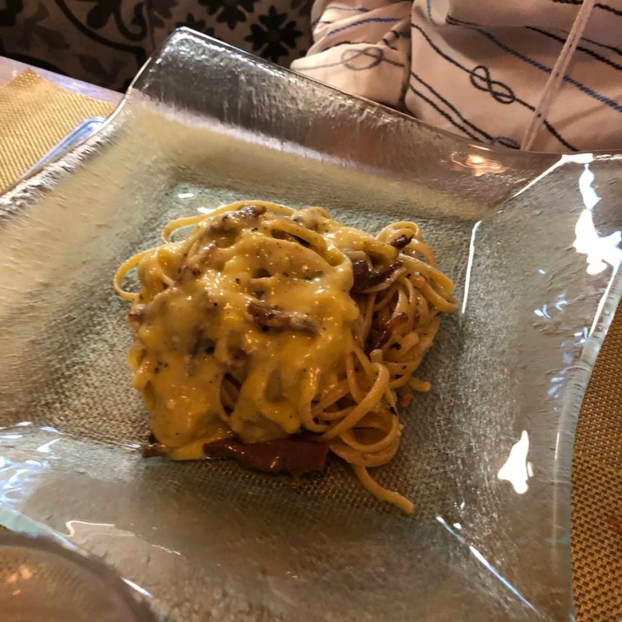 pasta carbonara con trufa