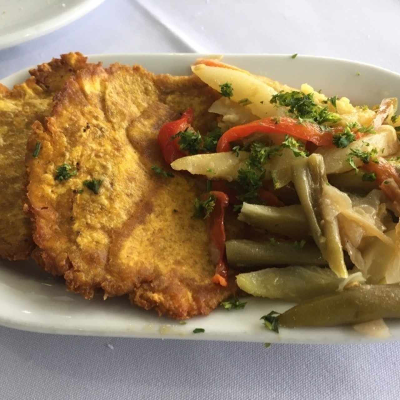 Tostones y Vegetales muy buenos..!