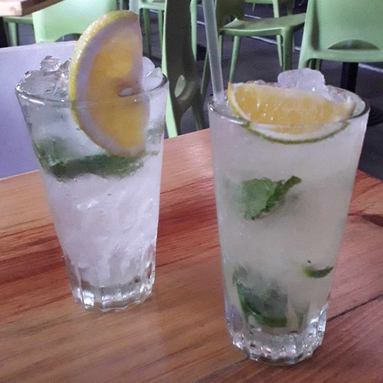 Mojito tradicional y mojito de mango