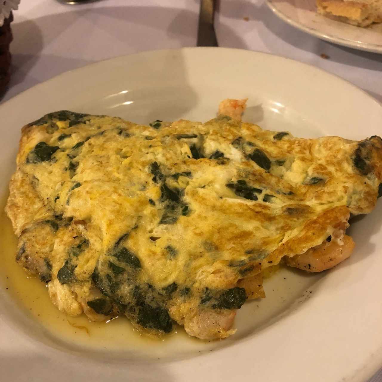 tortilla espinaca con camarones seria 