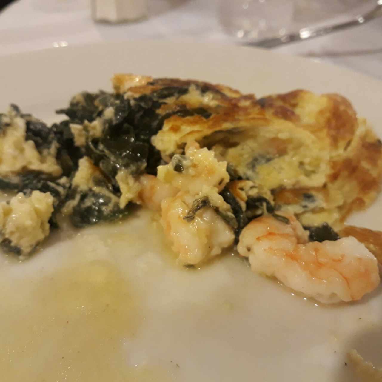 tortilla de camarones y espinaca  (lo siento no lq tomé llegando)