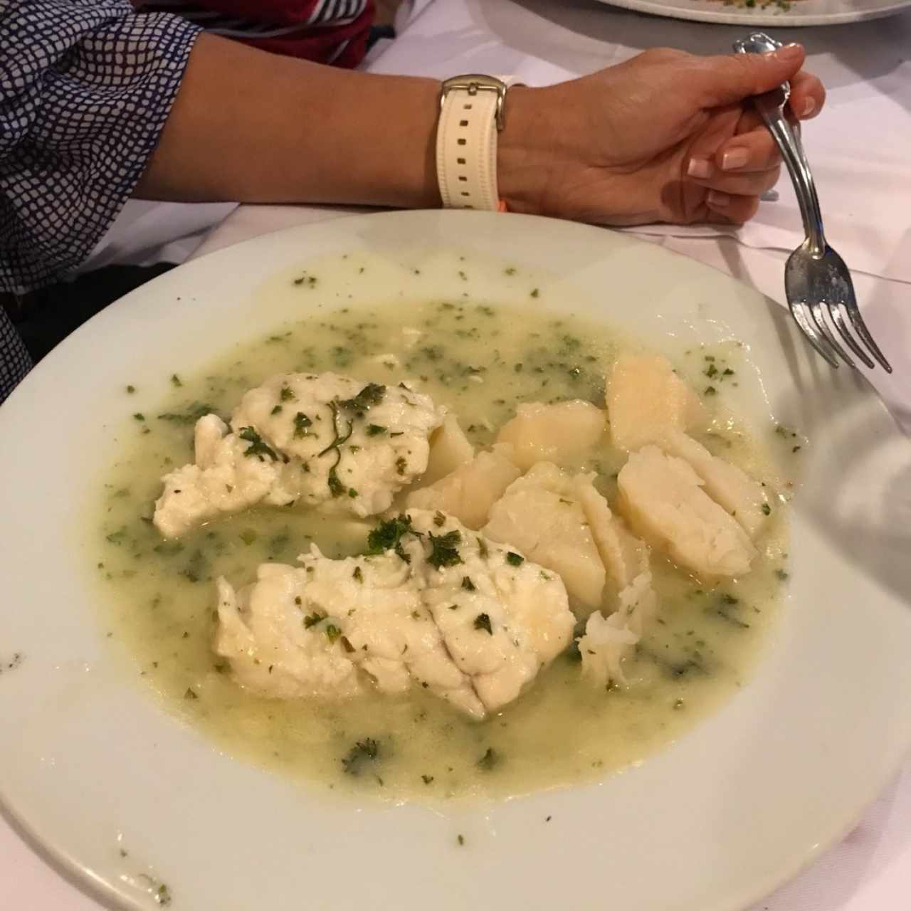 mero en salsa verde